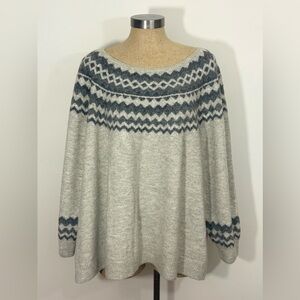 Lane Bryant Women's Pullover Boatneck Gray Sweater Size 22/24